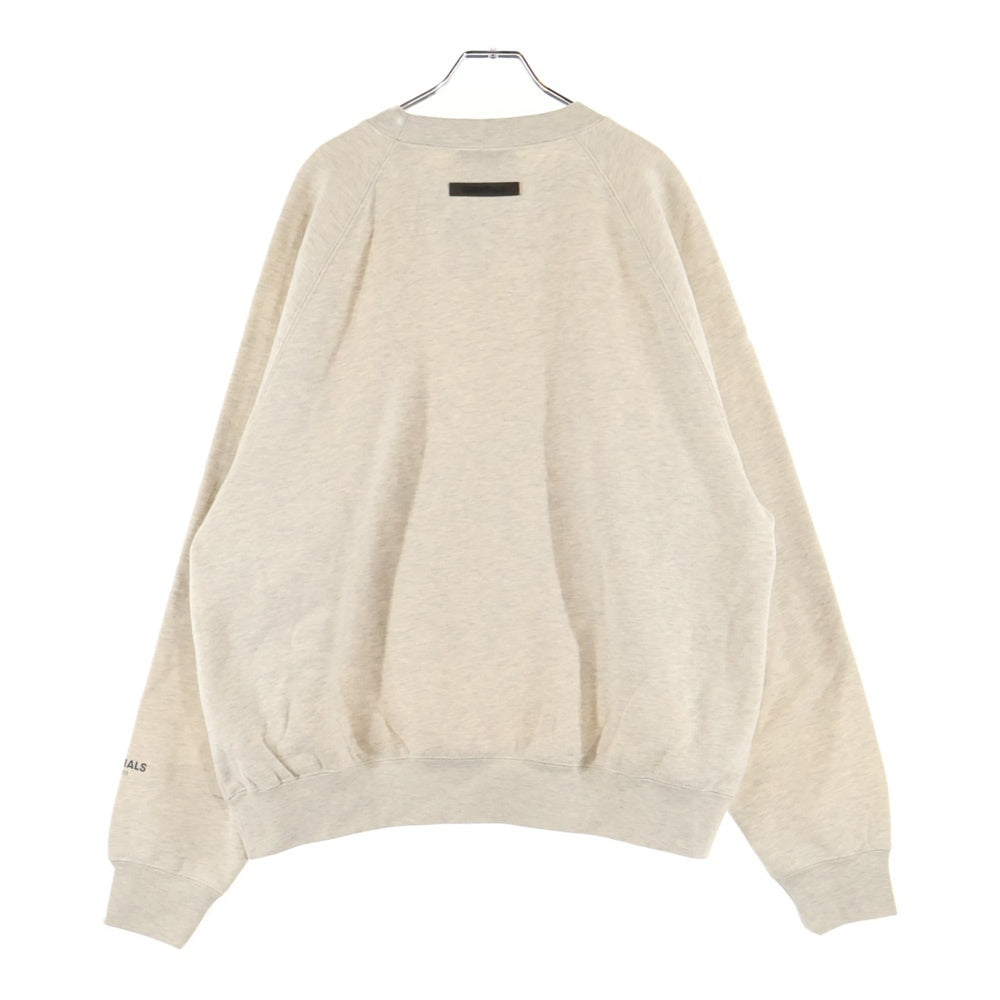FEAR OF GOD ESSENTIALS(フィアオブゴッド エッセンシャルズ) SWEATSHIRT リフレクターロゴ クルーネックスウェットトレーナー グレージュ