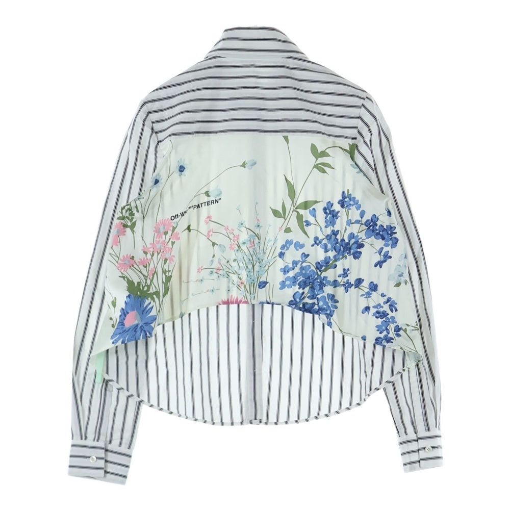 OFF-WHITE(オフホワイト) 18AW Stripe Shirt 長袖ストライプシャツ ホワイト レディース OWGA047E18742029
