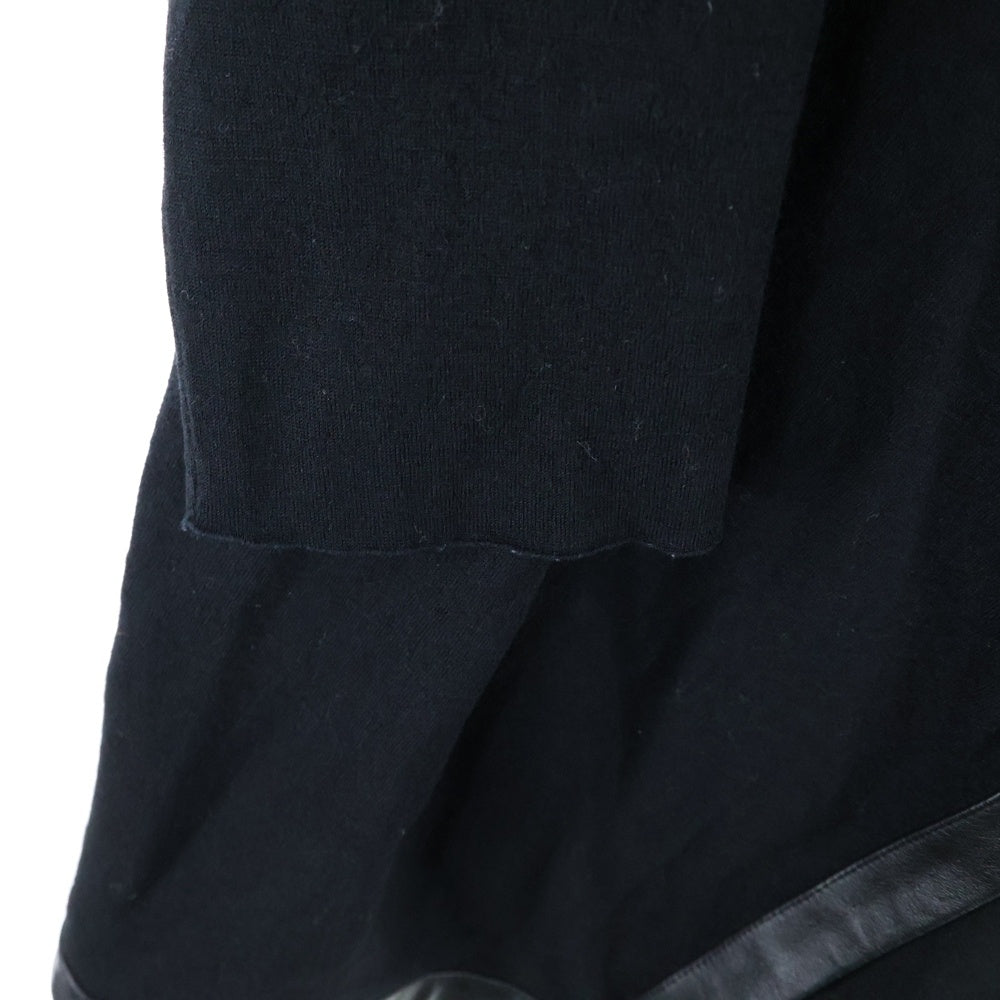 HELMUT LANG(ヘルムートラング) レザーステッチ オーバーサイズ ウールカーディガン 16-7103000
