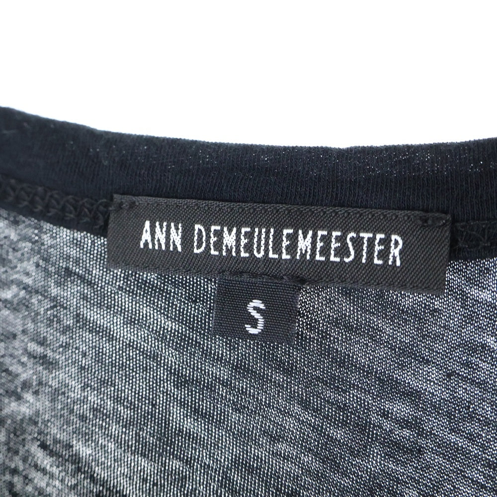 ANN DEMEULEMEESTER(アンドゥムルメステール) 19AW TIL ROSES フロントロゴプリント 半袖Tシャツ ブラック