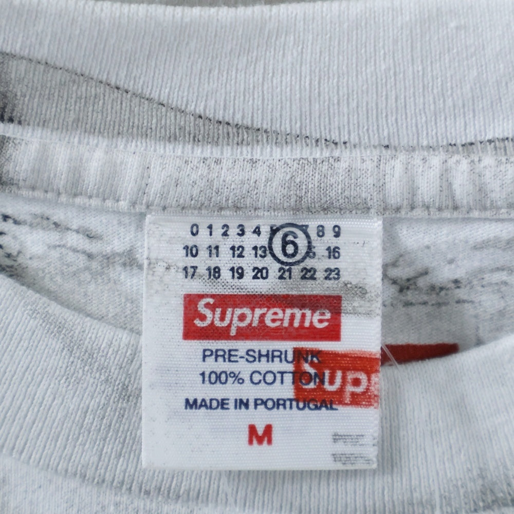 SUPREME(シュプリーム) 24SS ×MM6 Maison Margiela Box Logo Tee エムエムシックス メゾンマルジェラ ボックスロゴ プリント 半袖Tシャツ カットソー ホワイト