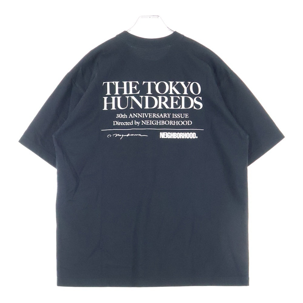 NEIGHBORHOOD(ネイバーフッド) 25AW 30周年記念 ×OSAMU NAGAHAMA EXHIBITION THE TOKYO HUNDREDS TEE 長濱治 フロントロゴプリント半袖Tシャツ ブラック 252PCNON-ST01S