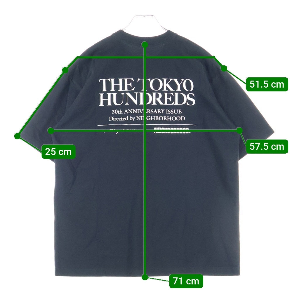 NEIGHBORHOOD(ネイバーフッド) 25AW 30周年記念 ×OSAMU NAGAHAMA EXHIBITION THE TOKYO HUNDREDS TEE 長濱治 フロントロゴプリント半袖Tシャツ ブラック 252PCNON-ST01S