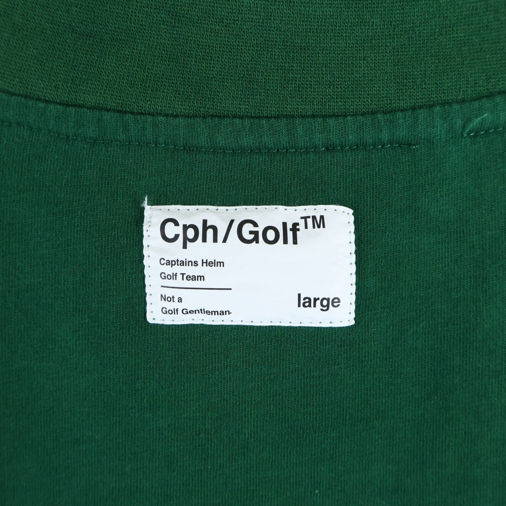 CAPTAINS HELM(キャプテンズ ヘルム) #OVERLAP LOGO MOCK NECK 長袖モックネックTシャツ ロンT グリーン CHG22-SS-T01