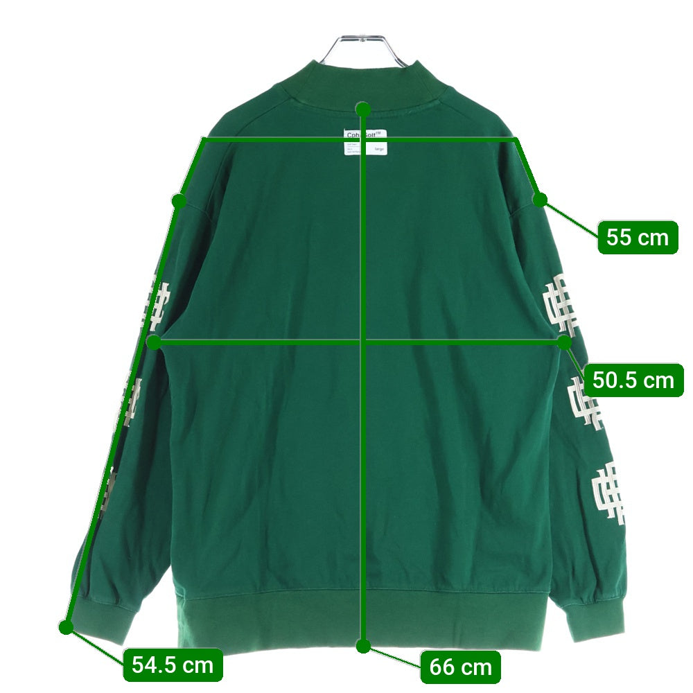 CAPTAINS HELM(キャプテンズ ヘルム) #OVERLAP LOGO MOCK NECK 長袖モックネックTシャツ ロンT グリーン CHG22-SS-T01