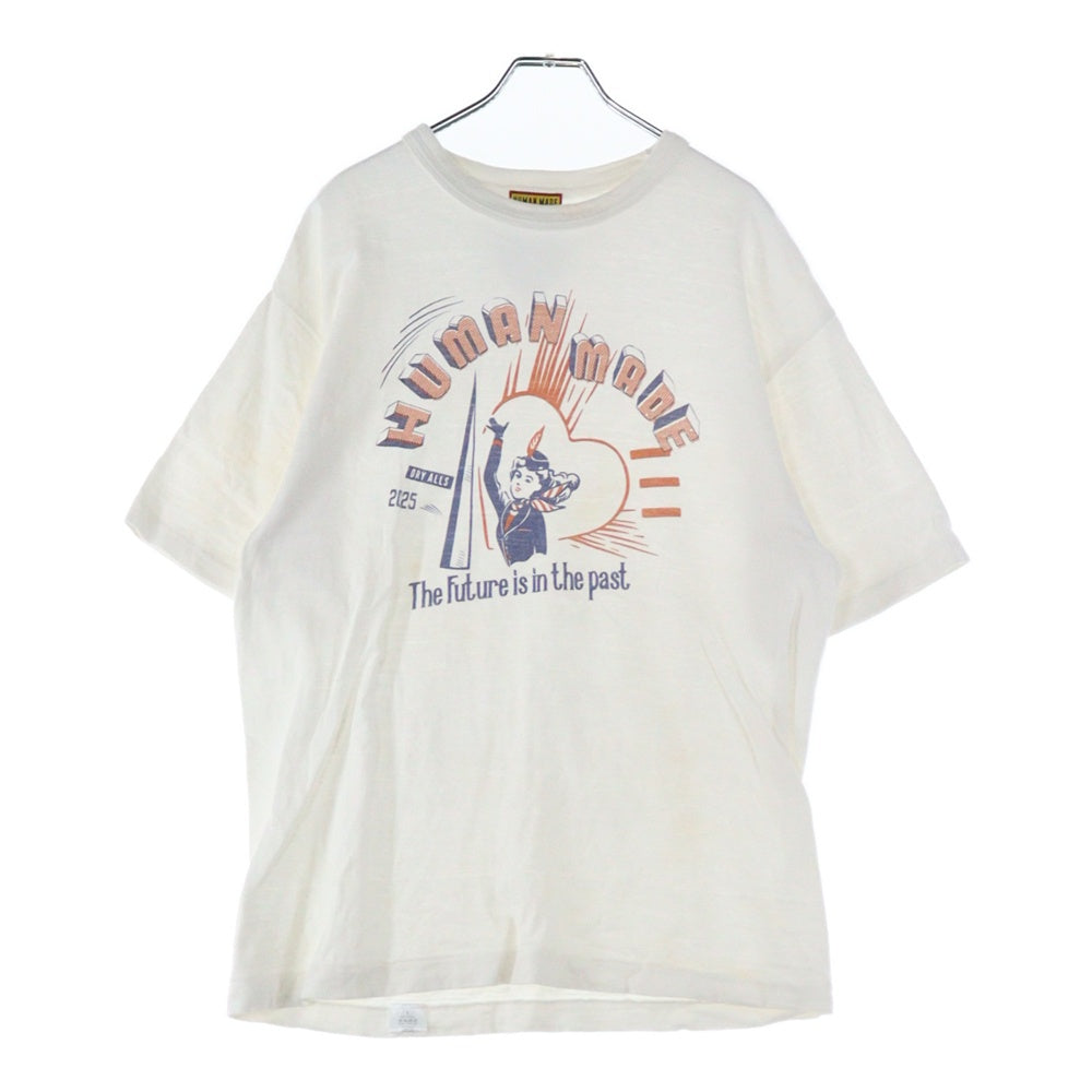 HUMAN MADE(ヒューマンメイド) 25SS GRAPHIC T-SHIRT The Future is in the past 半袖Tシャツ ホワイト