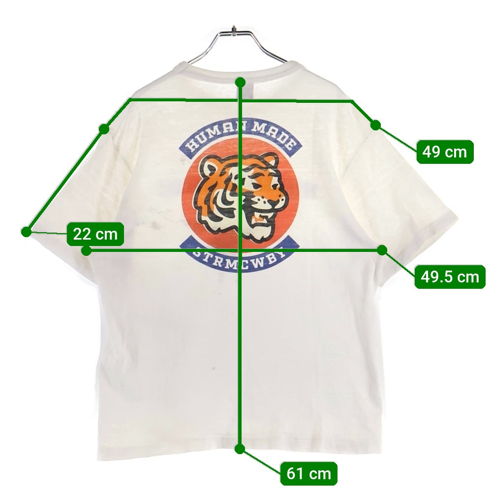 HUMAN MADE(ヒューマンメイド) GRAPHIC T-SHIRT Tiger バック タイガープリント 半袖Tシャツ ホワイト