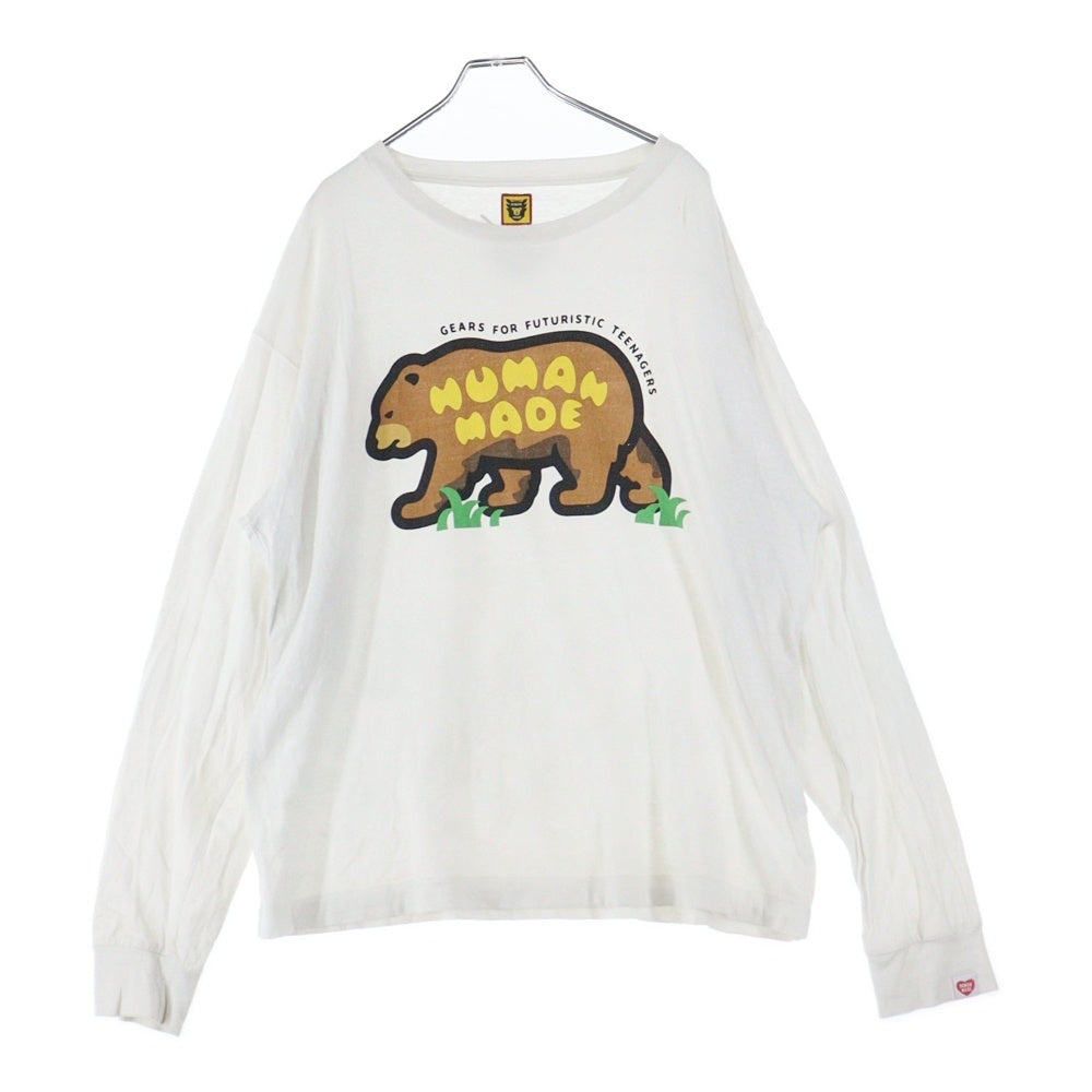 HUMAN MADE(ヒューマンメイド) GRAPHIC L/S T-SHIRT Bear ベアープリント 長袖Tシャツ ロンT ホワイト