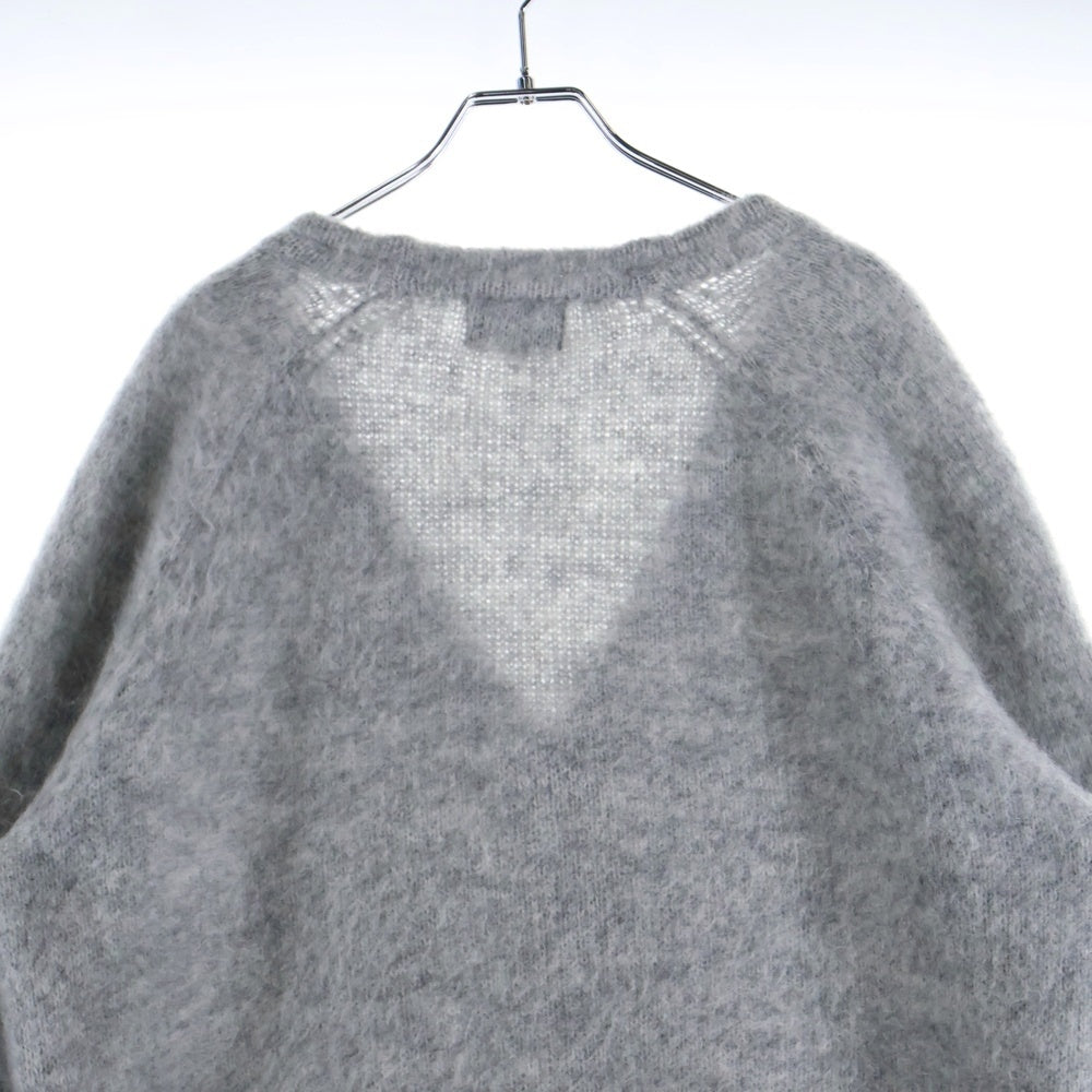 SCHOTT(ショット) MOHAIR KNIT CARDIGAN モヘアニットカーディガン グレー 782-4241002