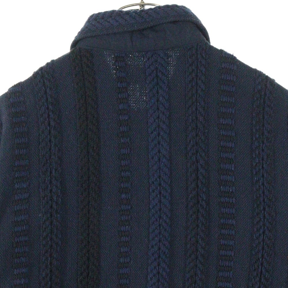 KITH(キス) 25AW Mixed Stripe Tweed Boxy Collared Overshirt ミックスストライプ ツイード ボクシー カラード オーバーシャツ 長袖シャツ ブラック