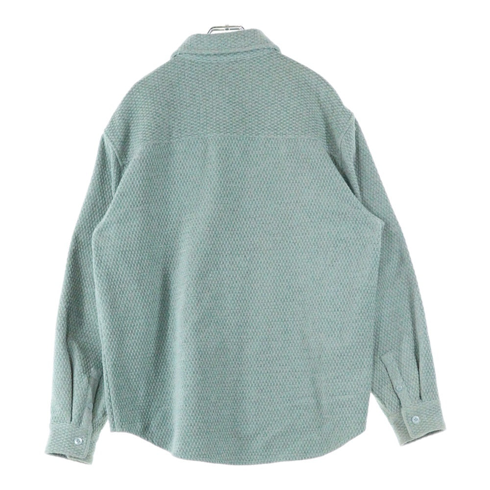 KITH(キス) 24AW Chenille Tweed Apollo Shirt シェニール ツイードアポロシャツ 長袖シャツ グリーン