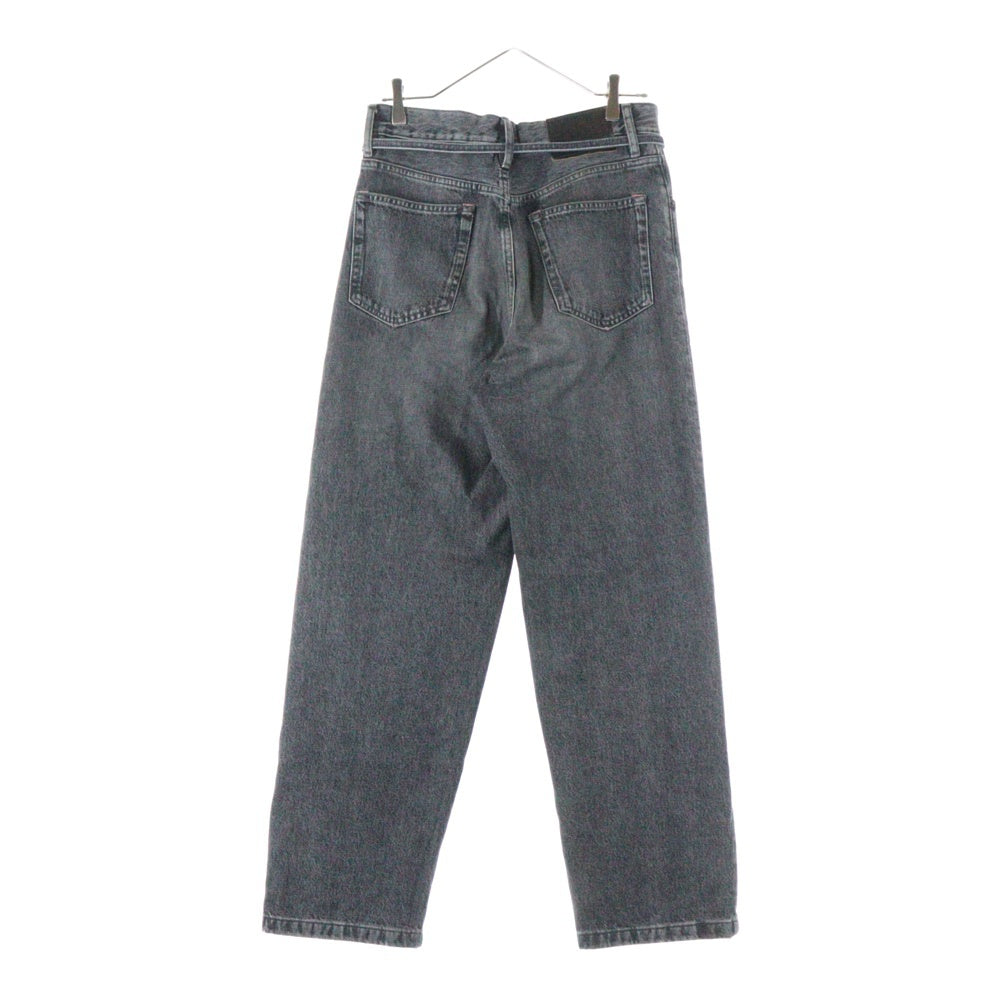 Acne Studios(アクネ ストゥディオズ) ベルテッド ワイド デニム パンツ ルーズフィットジーンズ ブラック