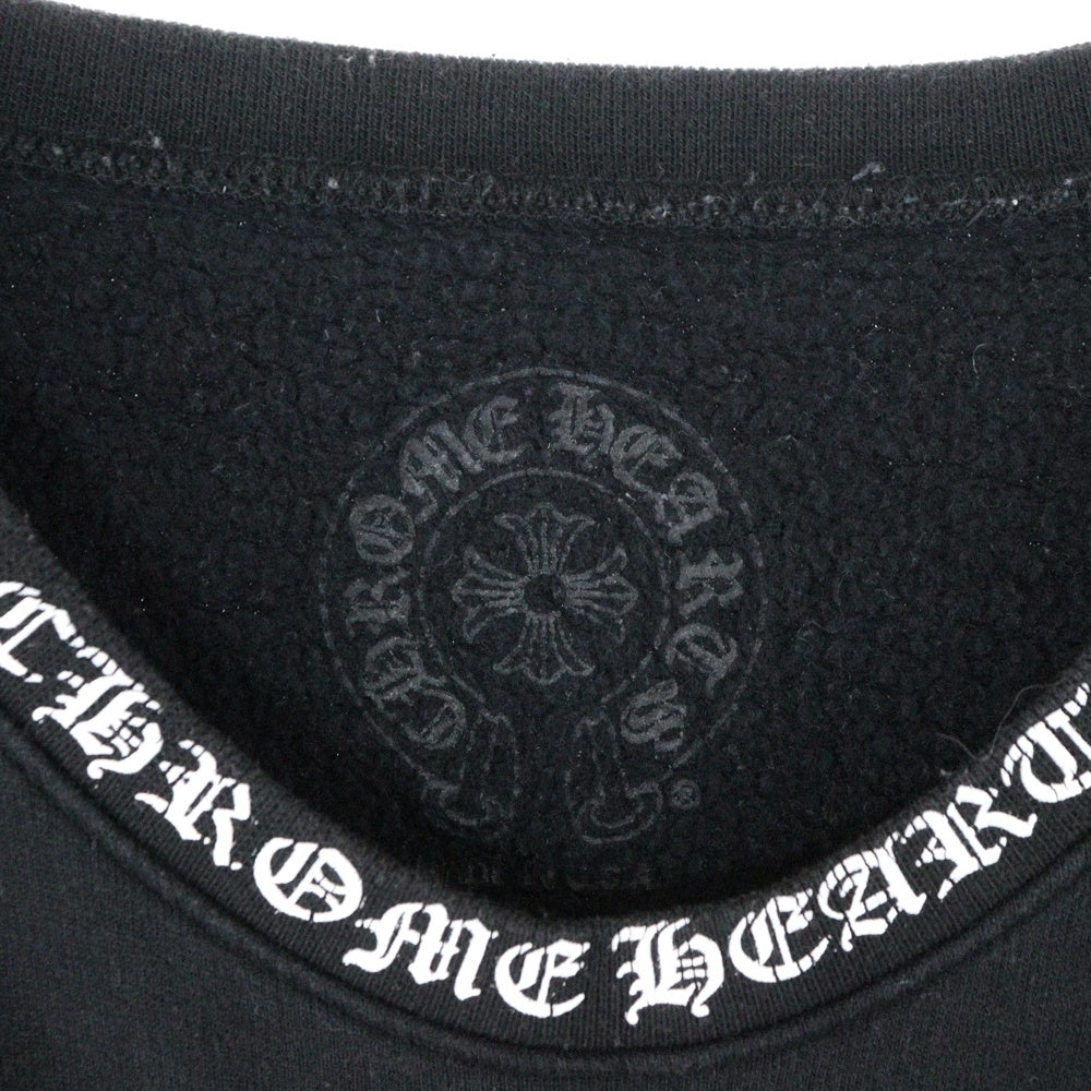 CHROME HEARTS(クロムハーツ) SWTSHRT PLVR ネックロゴ クルーネックスウェットトレーナー ブラック