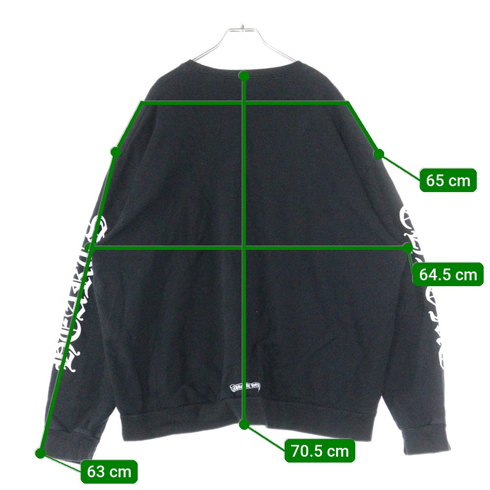 CHROME HEARTS(クロムハーツ) SWTSHRT PLVR ネックロゴ クルーネックスウェットトレーナー ブラック
