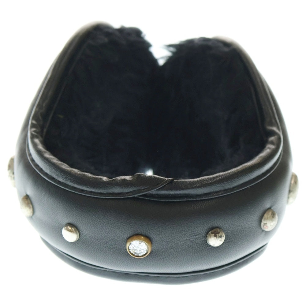 KAPITAL(キャピタル) レザースタッズイヤーマフ ブラック