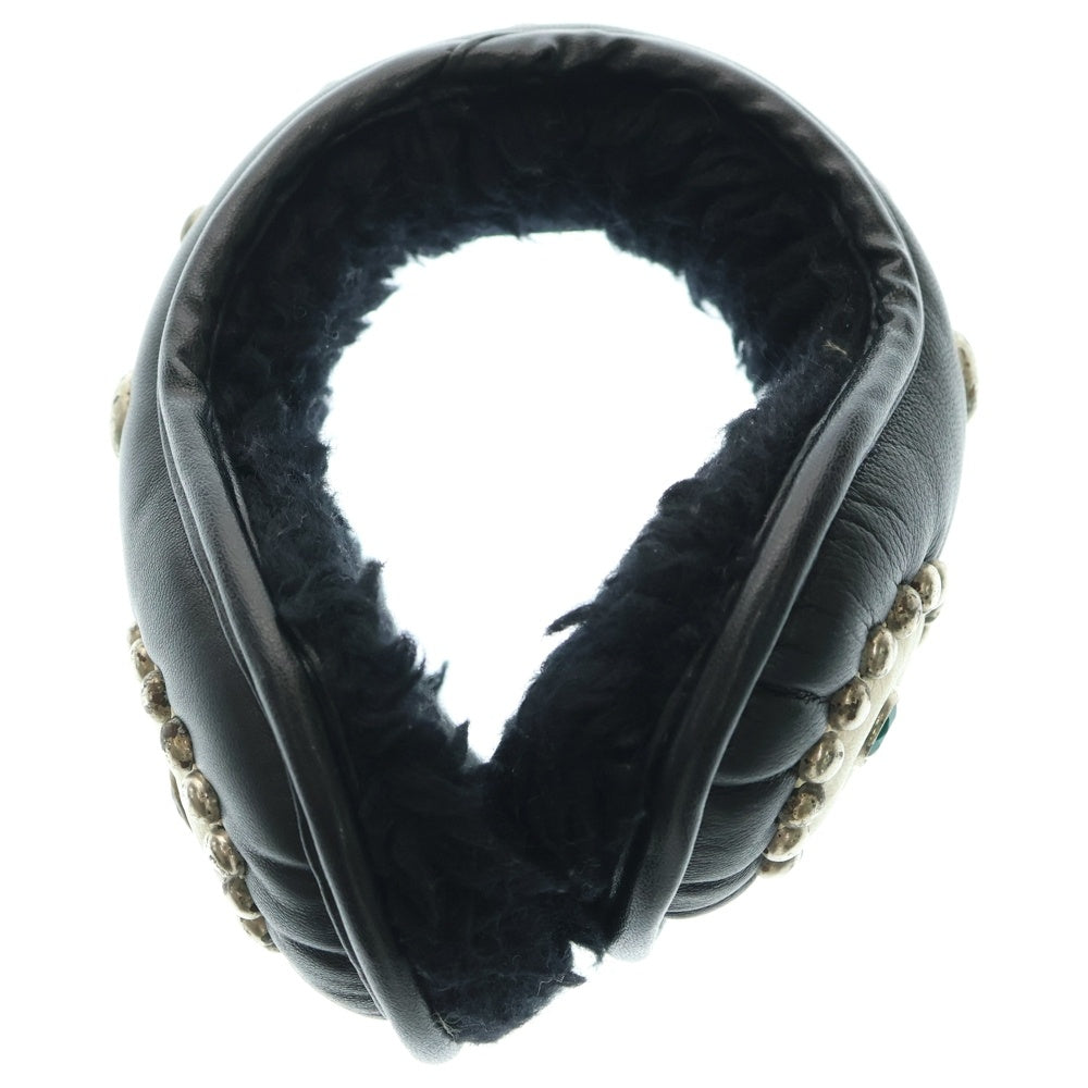 KAPITAL(キャピタル) レザースタッズイヤーマフ ブラック