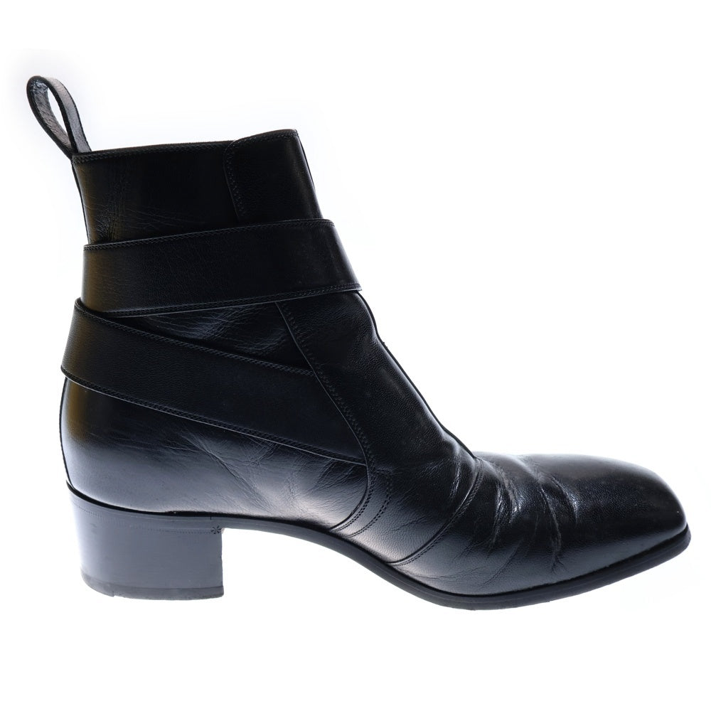 GUCCI(グッチ) タイガーバックル レザーショートブーツ ブラック 437325