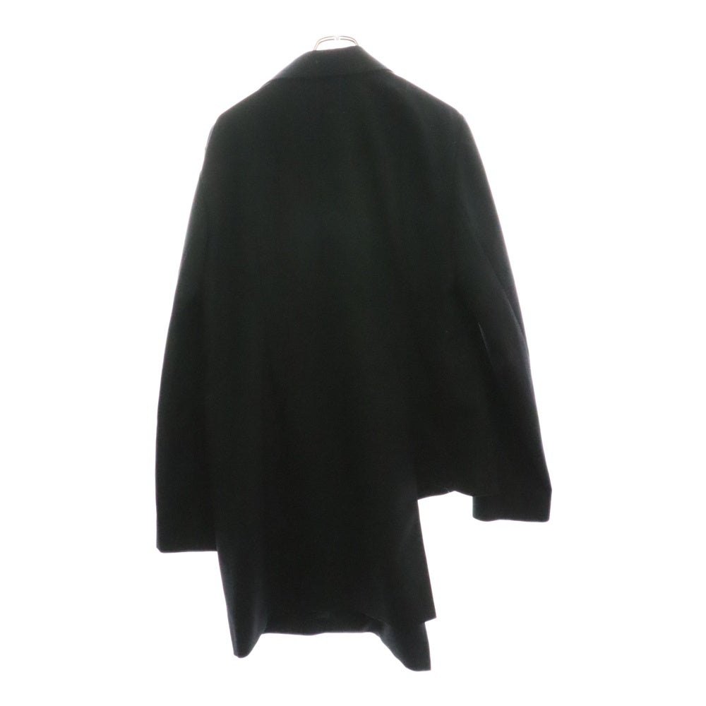 Ground Y(グラウンドワイ) GABARDINE ASYMMETRIC JACKET キャバジン アシンメトリー テーラードジャケット ブラック GA-J01-100