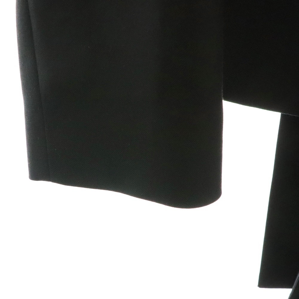 Ground Y(グラウンドワイ) GABARDINE ASYMMETRIC JACKET キャバジン アシンメトリー テーラードジャケット ブラック GA-J01-100