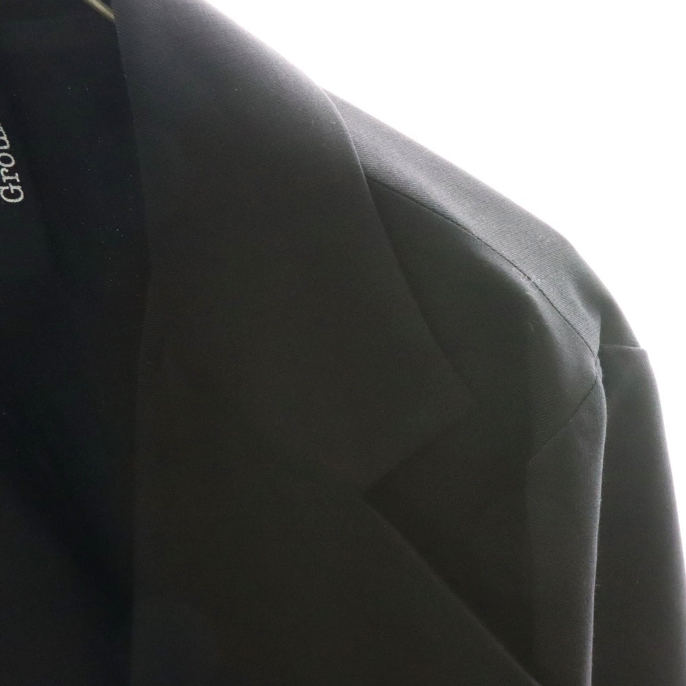 Ground Y(グラウンドワイ) GABARDINE ASYMMETRIC JACKET キャバジン アシンメトリー テーラードジャケット ブラック GA-J01-100