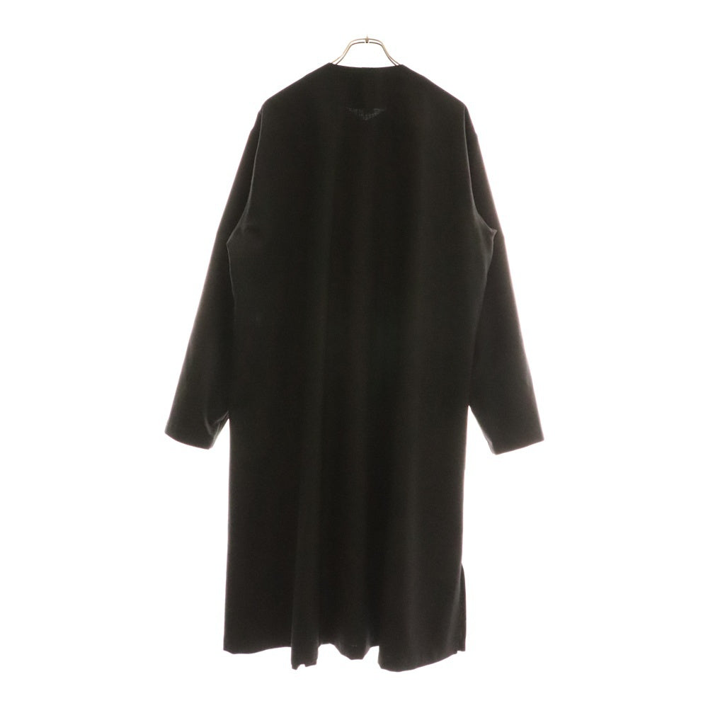 Ground Y(グラウンドワイ) FRONT TUCK NO COLLAR COAT アシンメトリー ノーカラーテーラードコート ブラック GI-C01-100