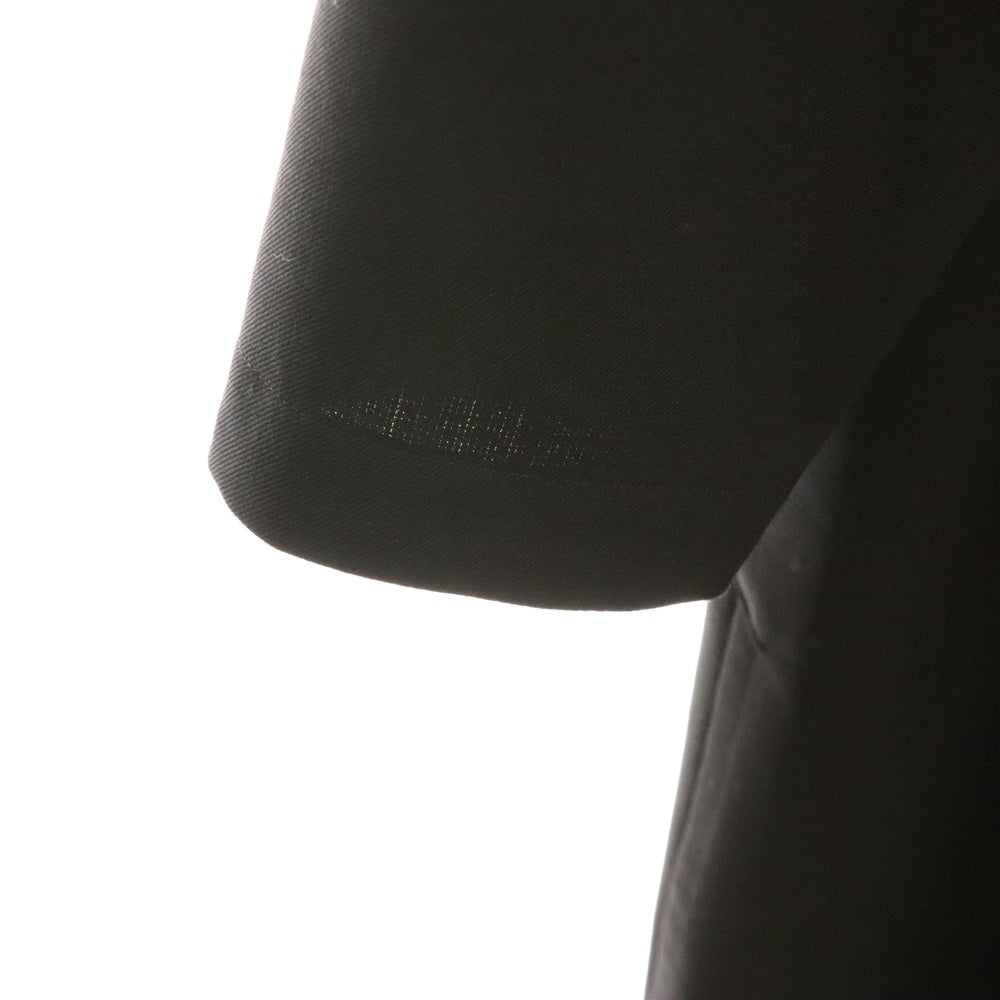 Ground Y(グラウンドワイ) FRONT TUCK NO COLLAR COAT アシンメトリー ノーカラーテーラードコート ブラック GI-C01-100