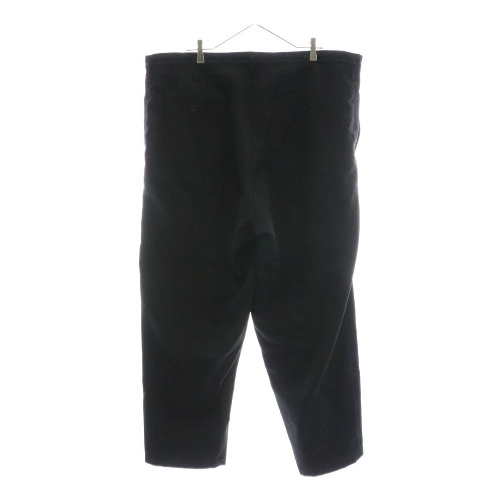 Yohji Yamamoto(ヨウジヤマモト) 20AW GABARDINE THICK PANTS ギャバジンオーバーサイズ ワイドスラックスパンツ ブラック HR-P19-100