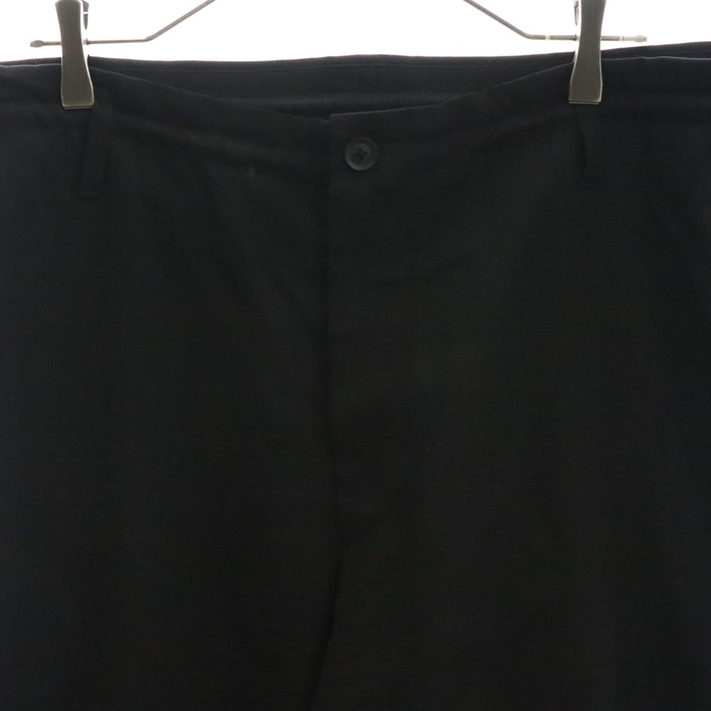 Yohji Yamamoto(ヨウジヤマモト) 20AW GABARDINE THICK PANTS ギャバジンオーバーサイズ ワイドスラックスパンツ ブラック HR-P19-100