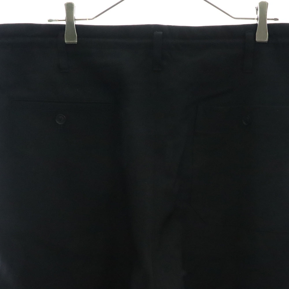 Yohji Yamamoto(ヨウジヤマモト) 20AW GABARDINE THICK PANTS ギャバジンオーバーサイズ ワイドスラックスパンツ ブラック HR-P19-100