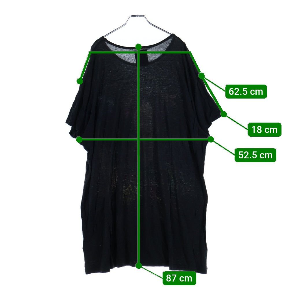 BLACK Scandal Yohji Yamamoto(ブラックスキャンダルヨウジヤマモト) 19SS 色女 フロント プリント オーバーサイズ半袖Tシャツ マルチ HH-T39-272