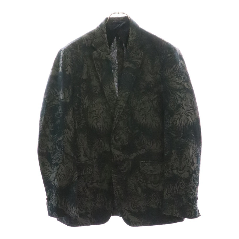NO BRAND(ノーブランド) ROBRTO CAVALLI ロベルトカヴァリ タイガー総柄 テーラードジャケット ブラウン EN011A3301