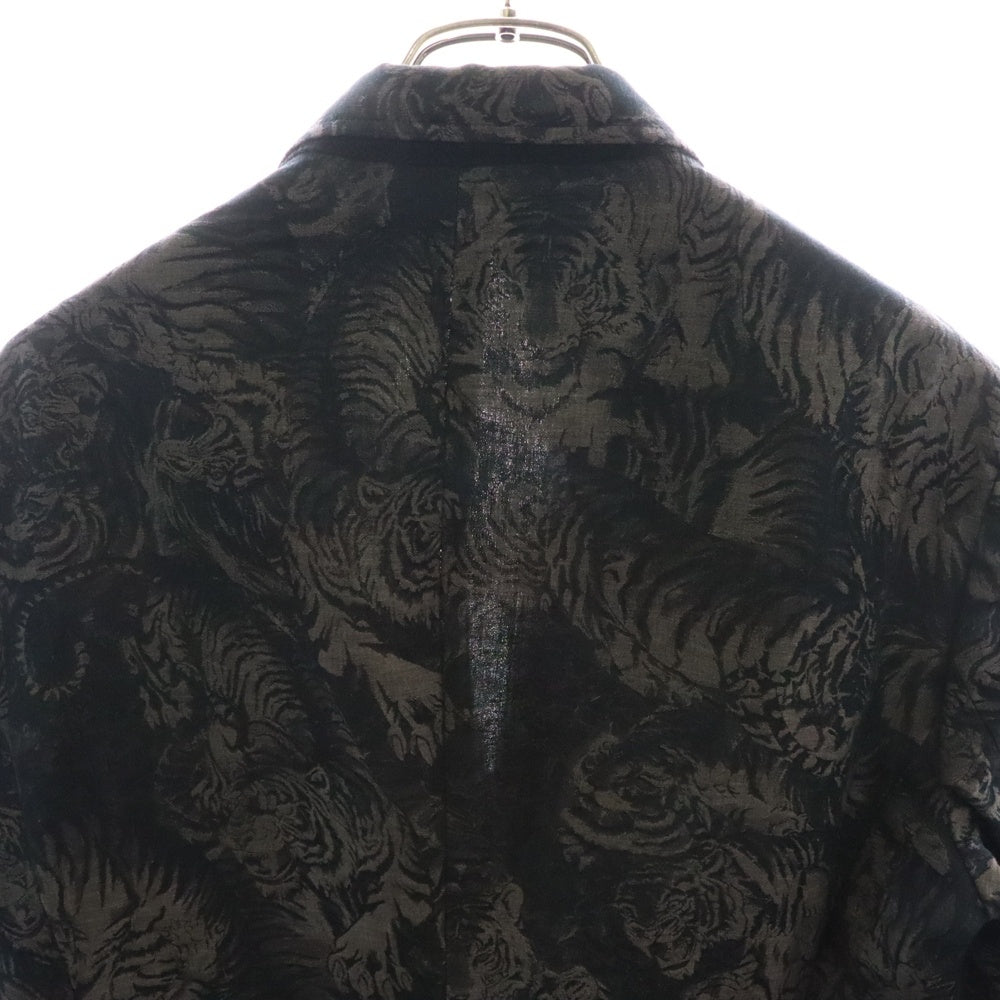 NO BRAND(ノーブランド) ROBRTO CAVALLI ロベルトカヴァリ タイガー総柄 テーラードジャケット ブラウン EN011A3301