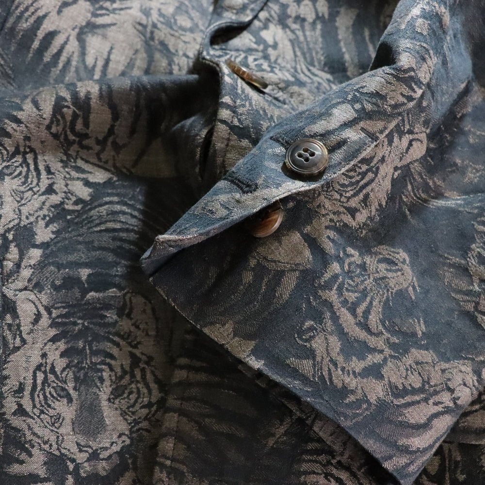 NO BRAND(ノーブランド) ROBRTO CAVALLI ロベルトカヴァリ タイガー総柄 テーラードジャケット ブラウン EN011A3301