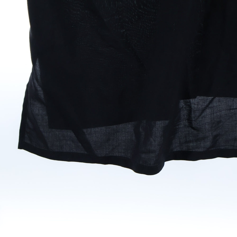 Ground Y(グラウンドワイ) SHORT SLEEVE PAJAMA-STYLE SHIRT バックプリント 半袖シャツ ブラック GI-B11-207