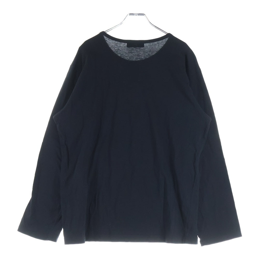 Yohji Yamamoto(ヨウジヤマモト) EYE PRINT ROUND NECK LONG SLEEVES フロントプリント 長袖Tシャツ ブラック HD-T44-039