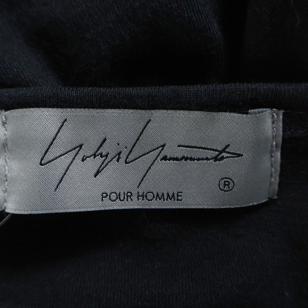 Yohji Yamamoto(ヨウジヤマモト) EYE PRINT ROUND NECK LONG SLEEVES フロントプリント 長袖Tシャツ ブラック HD-T44-039