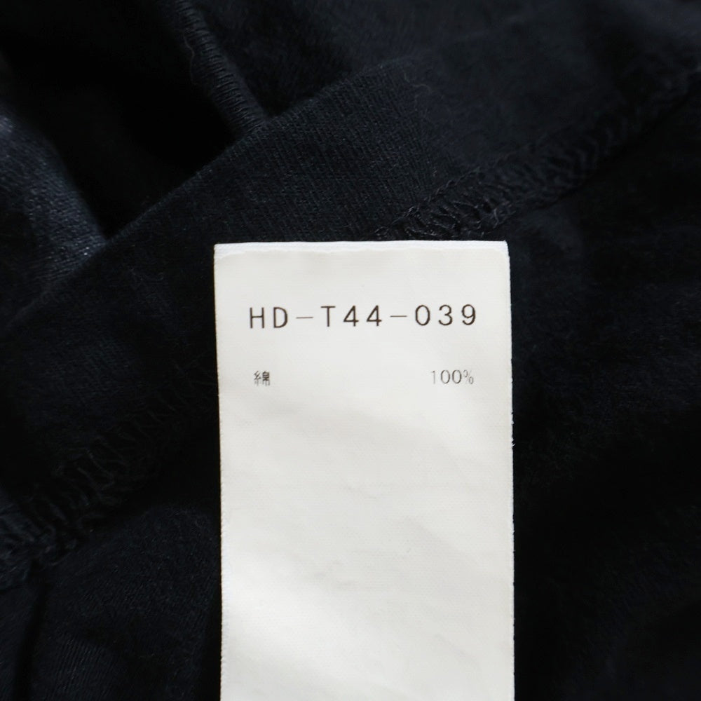 Yohji Yamamoto(ヨウジヤマモト) EYE PRINT ROUND NECK LONG SLEEVES フロントプリント 長袖Tシャツ ブラック HD-T44-039