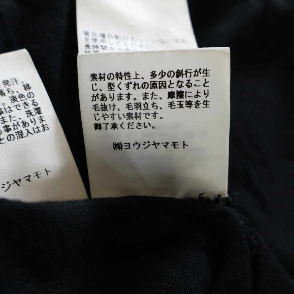 Yohji Yamamoto(ヨウジヤマモト) EYE PRINT ROUND NECK LONG SLEEVES フロントプリント 長袖Tシャツ ブラック HD-T44-039