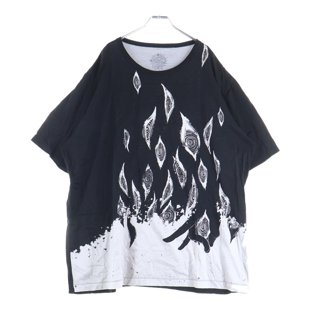 Ground Y(グラウンドワイ) ×CHAINSAW MAN Fox Devil Eyes Cotton TEE チェンソーマン フォックスデビルアイ 半袖プリントTシャツ ブラック GF-T08-013