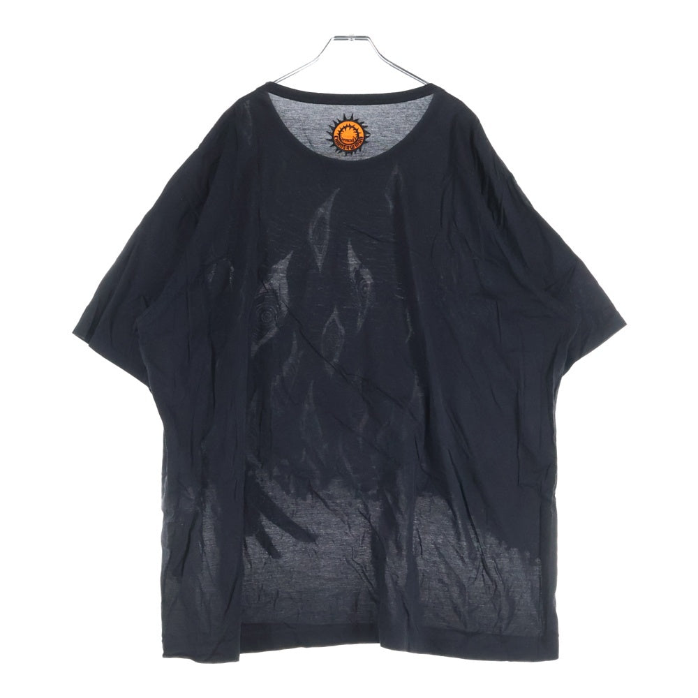 Ground Y(グラウンドワイ) ×CHAINSAW MAN Fox Devil Eyes Cotton TEE チェンソーマン フォックスデビルアイ 半袖プリントTシャツ ブラック GF-T08-013