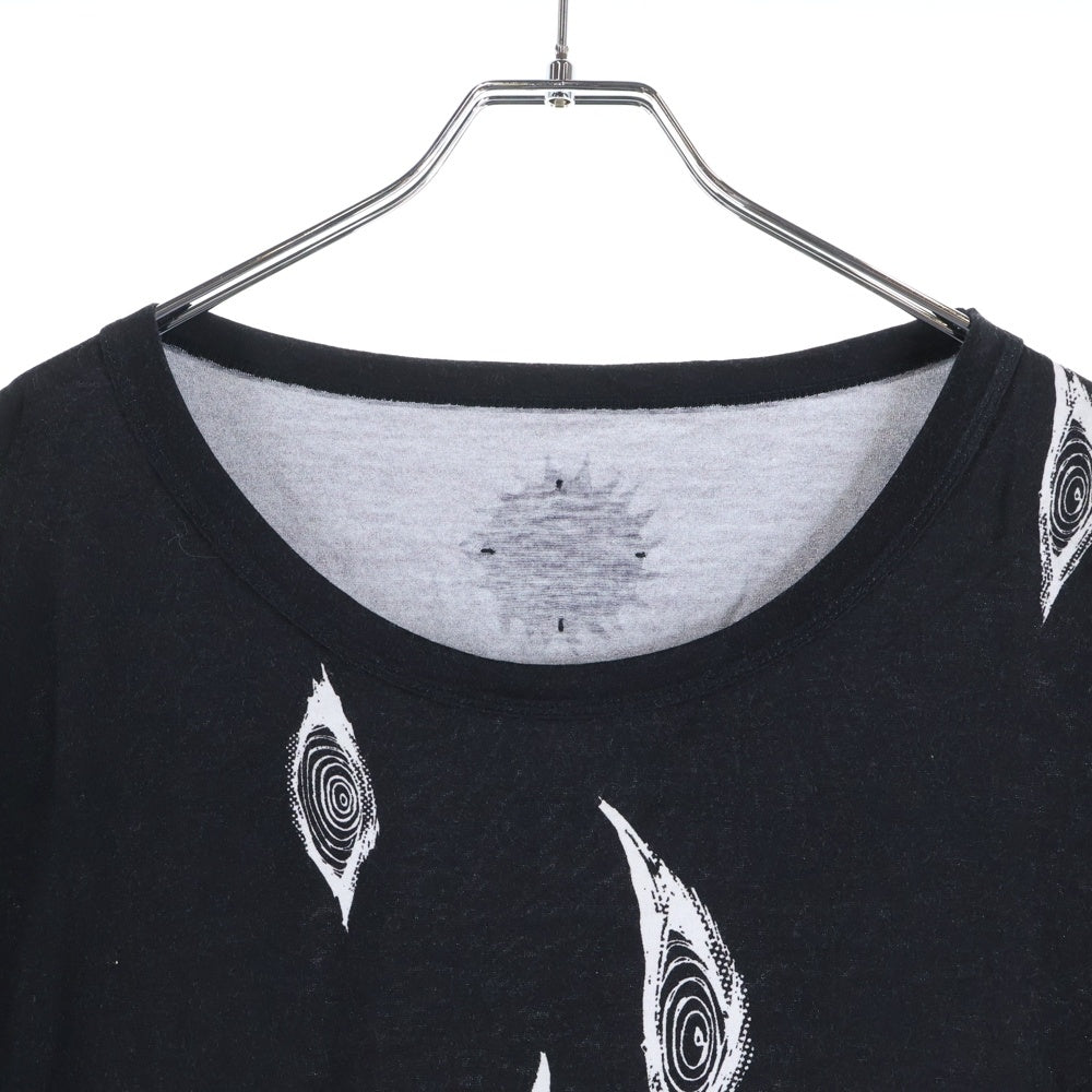 Ground Y(グラウンドワイ) ×CHAINSAW MAN Fox Devil Eyes Cotton TEE チェンソーマン フォックスデビルアイ 半袖プリントTシャツ ブラック GF-T08-013