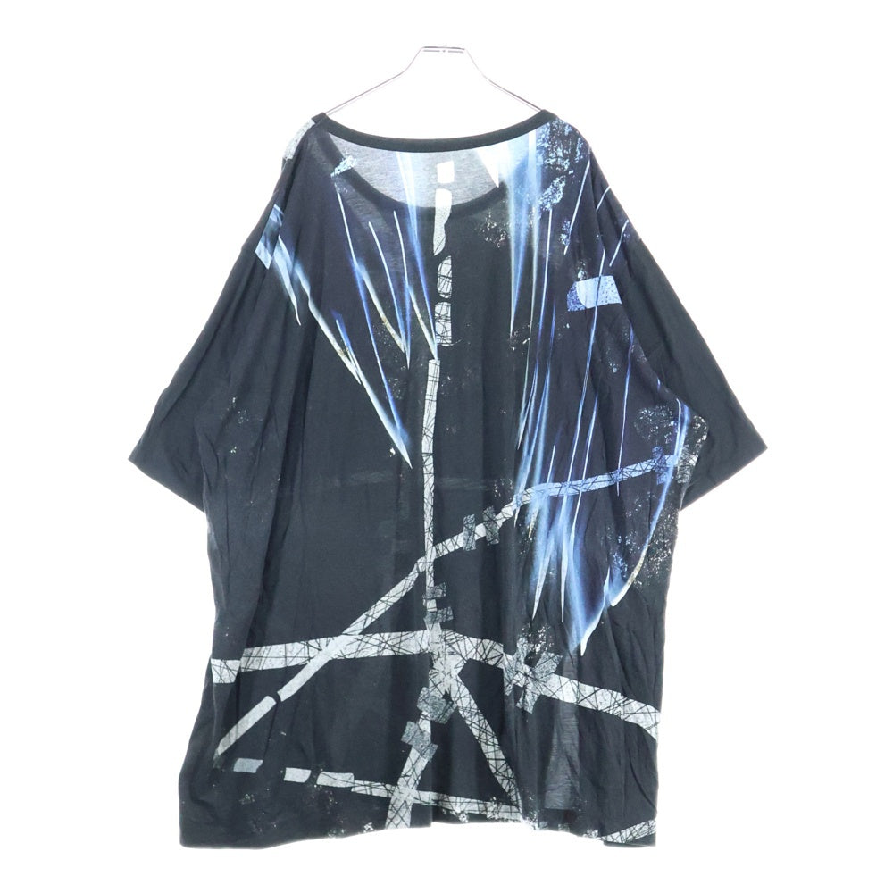 Ground Y(グラウンドワイ) ×呪術廻戦 総柄プリント オーバーサイズ半袖Tシャツ ブラック GN-T03-004
