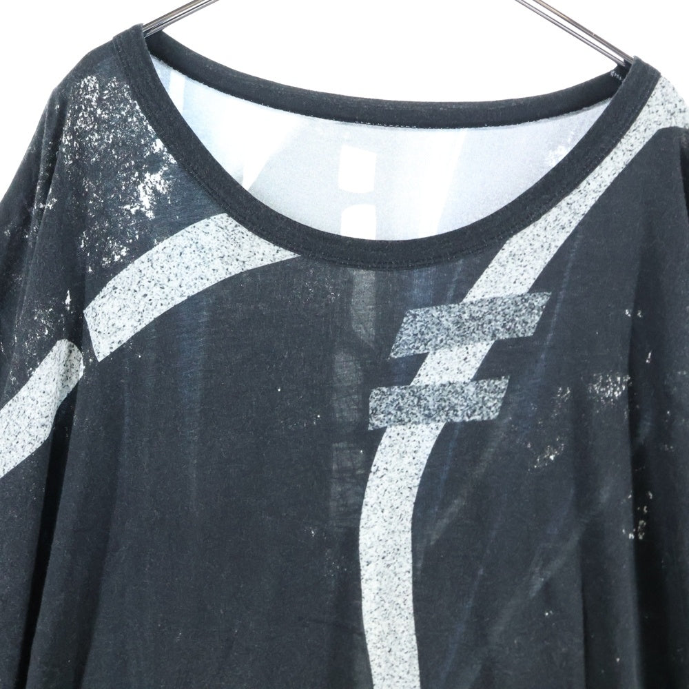 Ground Y(グラウンドワイ) ×呪術廻戦 総柄プリント オーバーサイズ半袖Tシャツ ブラック GN-T03-004