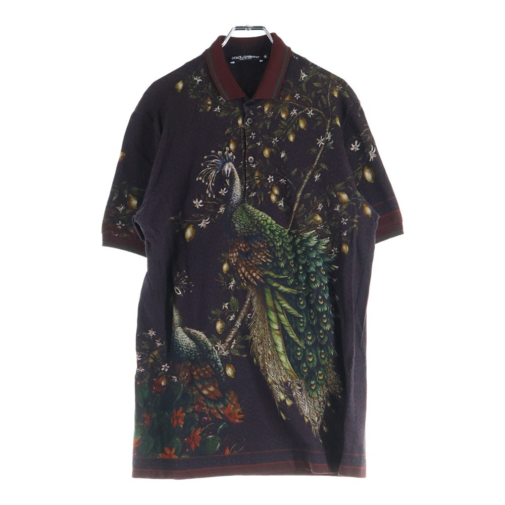 DOLCE & GABBANA(ドルチェアンドガッバーナ) 総柄デザイン 半袖ポロシャツ マルチ G8FX3T