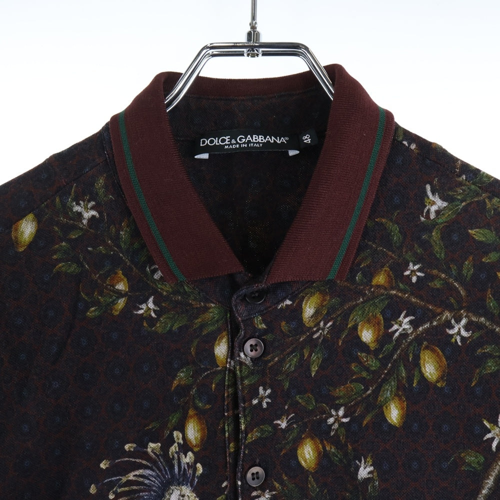 DOLCE & GABBANA(ドルチェアンドガッバーナ) 総柄デザイン 半袖ポロシャツ マルチ G8FX3T