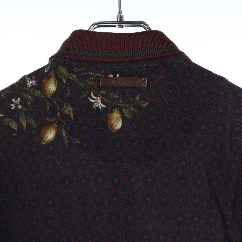 DOLCE & GABBANA(ドルチェアンドガッバーナ) 総柄デザイン 半袖ポロシャツ マルチ G8FX3T