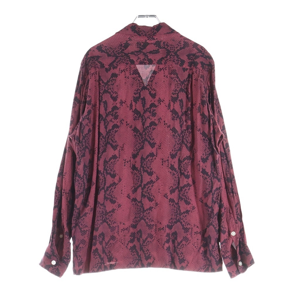 WACKO MARIA(ワコマリア) 21SS パイソン柄 グラフィティ長袖シャツ レッド