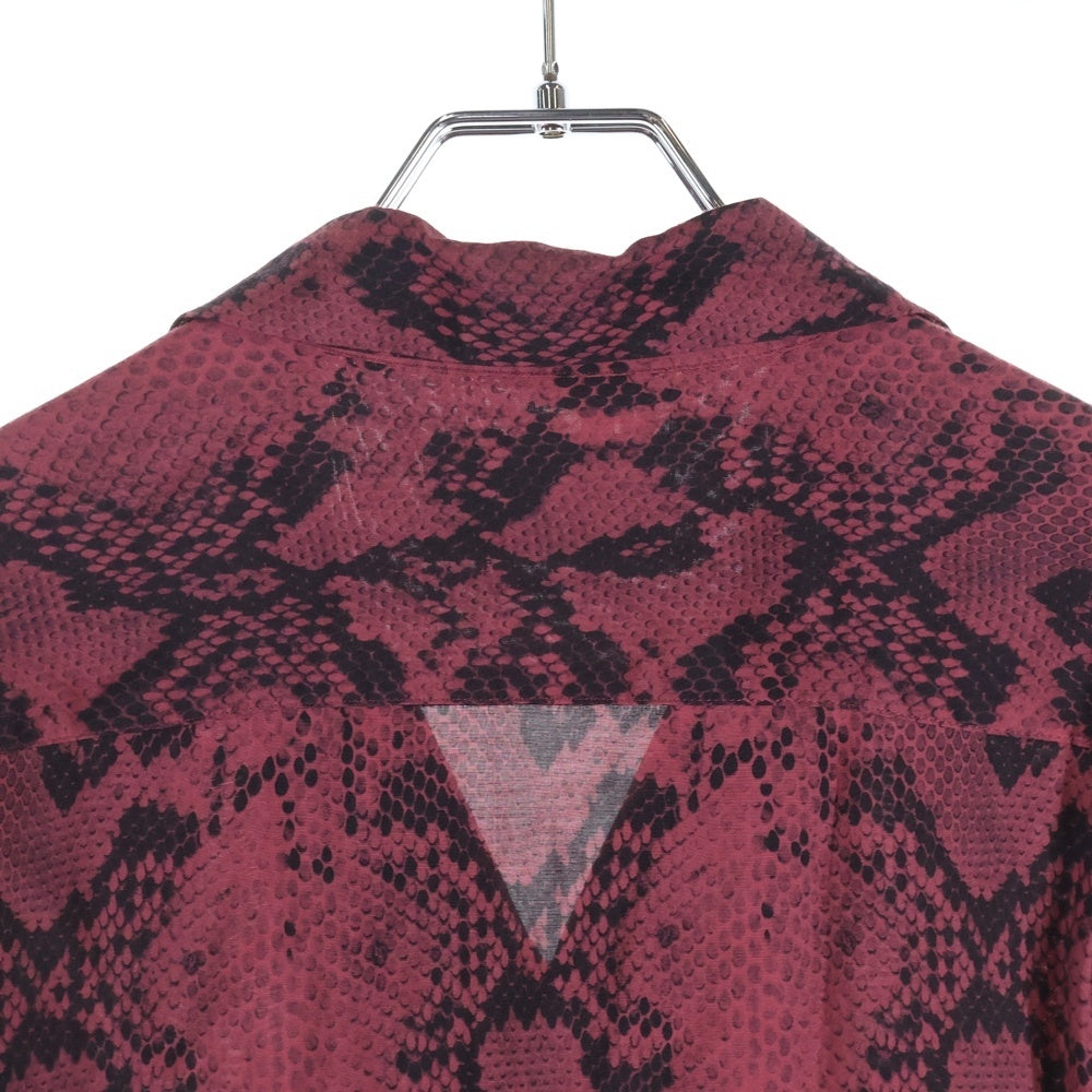 WACKO MARIA(ワコマリア) 21SS パイソン柄 グラフィティ長袖シャツ レッド