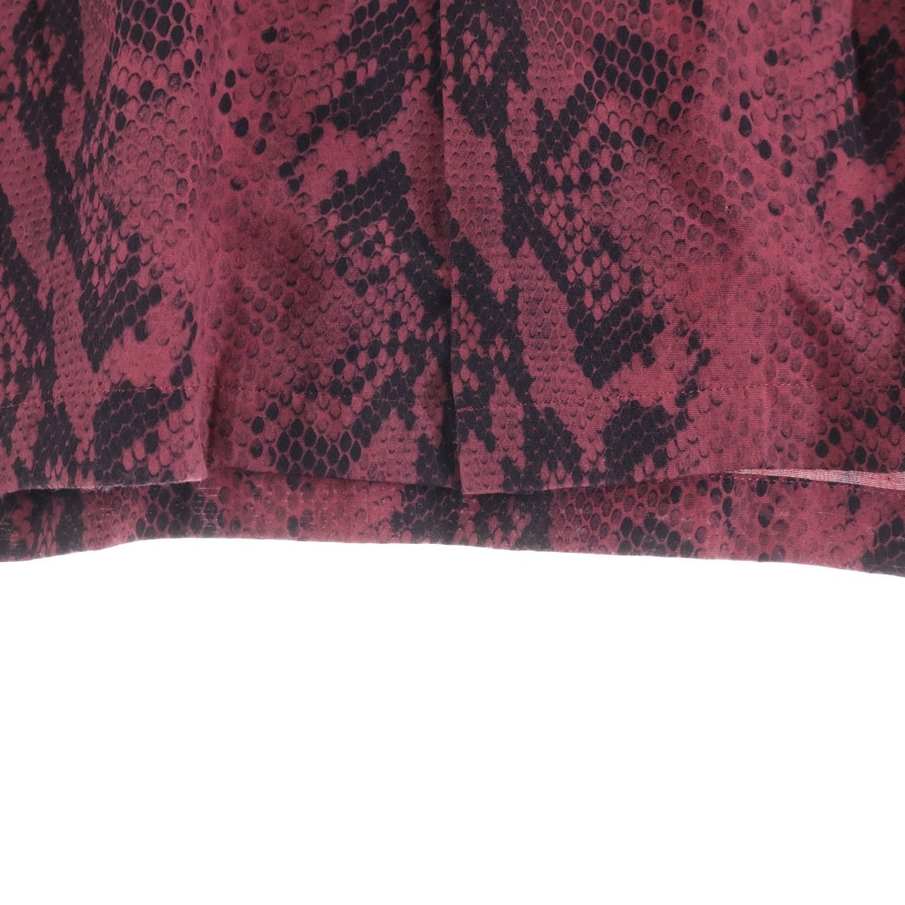 WACKO MARIA(ワコマリア) 21SS パイソン柄 グラフィティ長袖シャツ レッド