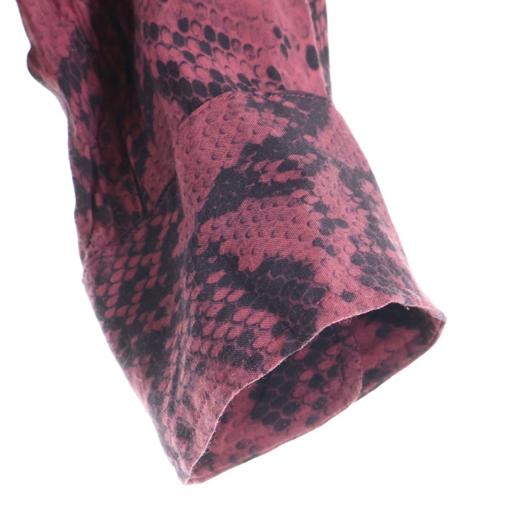 WACKO MARIA(ワコマリア) 21SS パイソン柄 グラフィティ長袖シャツ レッド